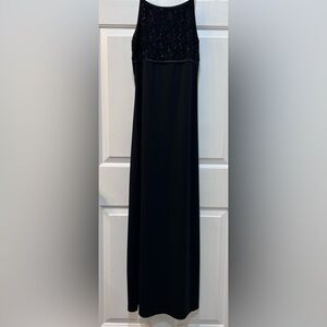 afortiori Sexy Black Dress Vintage Elegant LBD Sleeveless Sequin Bust Women Sz M